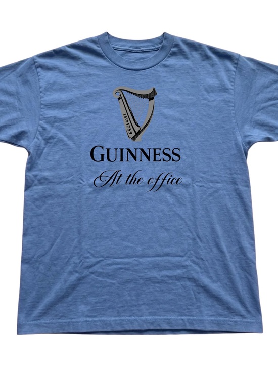 Guinness Other - Gildan Guinness Light Blue Tee with Black Harp Graphic
